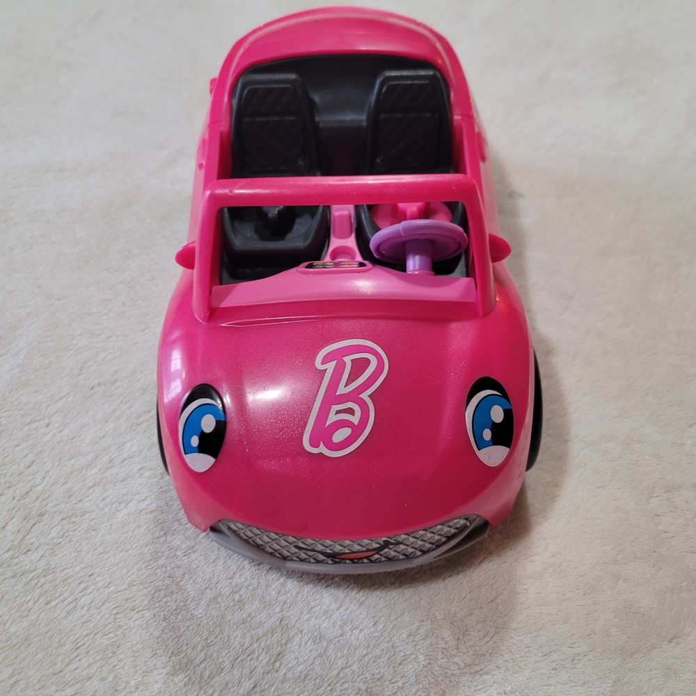 Little People Barbie Pink Convertible Toy Car